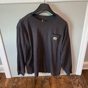 Carhartt K126 Pocket Long Sleeve Shirt Mens XL Gray Original Fit Workwear EUC